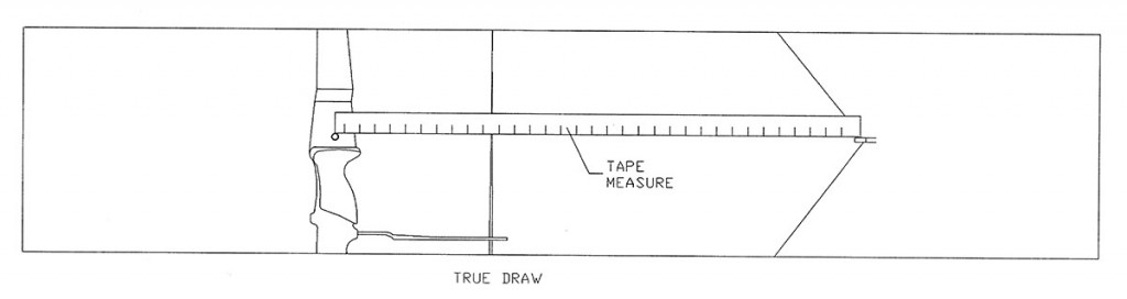 • Fig. 6a. True draw length can be measured when the bow is at full draw.